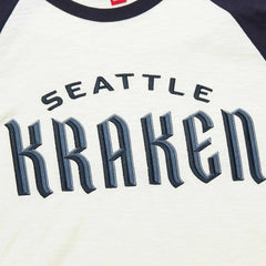Seattle Kraken Mitchell & Ness Legendary Slub Vintage Raglan Long Sleeve T-Shirt - Cream | NHL on sale