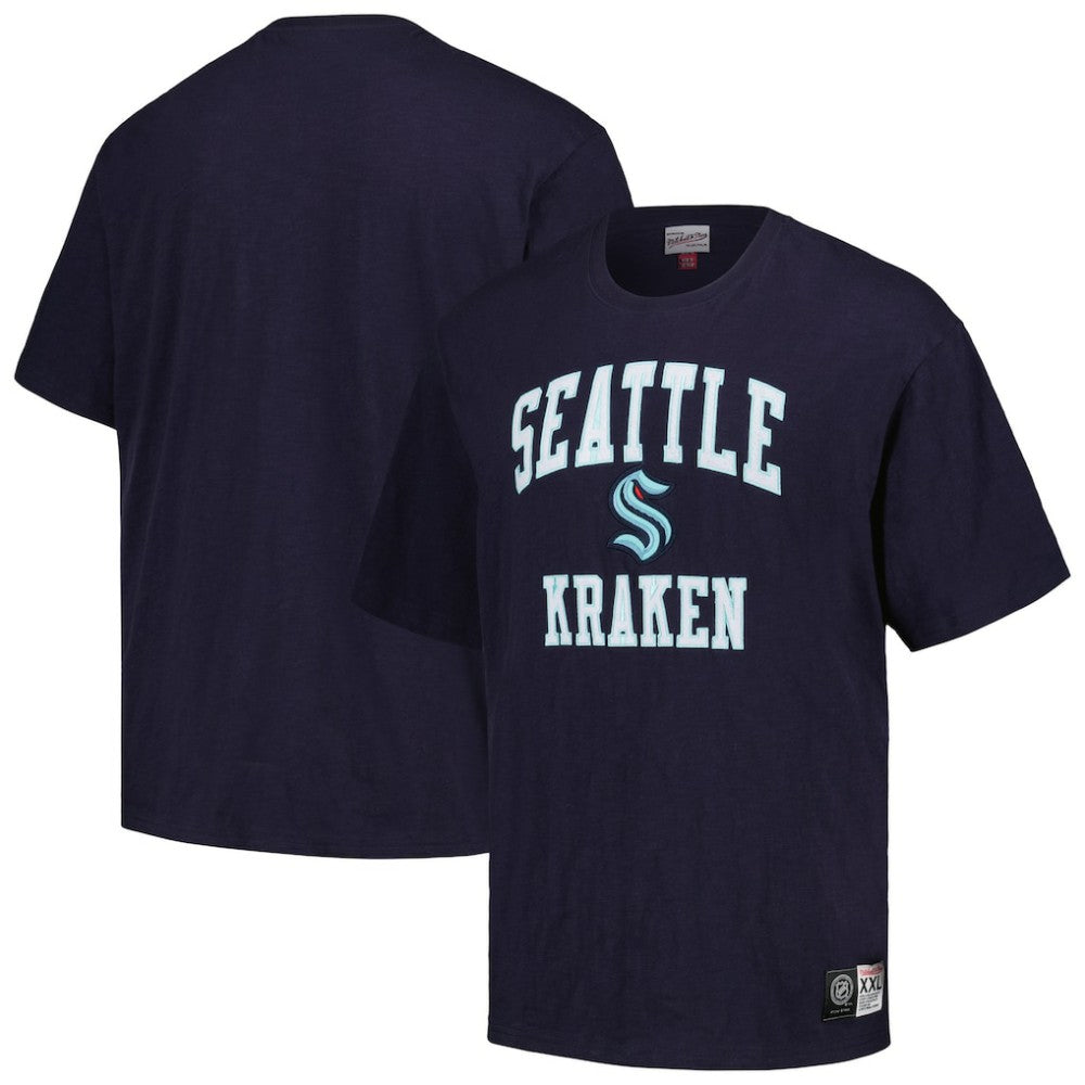 Seattle Kraken Mitchell & Ness Legendary Slub T-Shirt - Deep Sea Blue | NHL Clearance