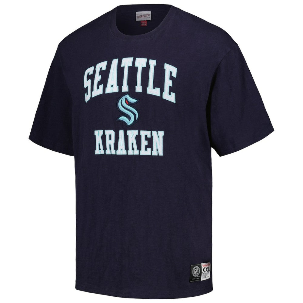 Seattle Kraken Mitchell & Ness Legendary Slub T-Shirt - Deep Sea Blue | NHL Clearance