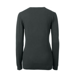 Atlanta Falcons Cutter & Buck Women's Throwback Logo Lakemont Tri-Blend V-Neck Pullover Sweater - Heather Charcoal - NFL