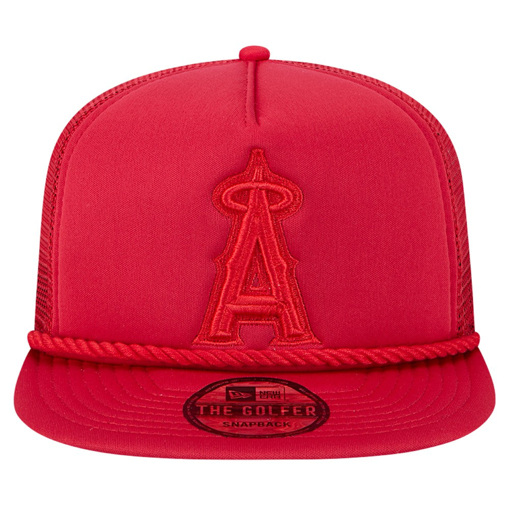 Los Angeles Angels New Era Tone Foam Meshback Golfer Snapback Hat Sale
