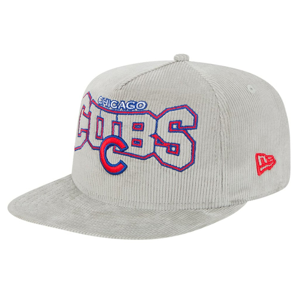 New Era Chicago Cubs Gray Corduroy Golfer Snapback Hat Online