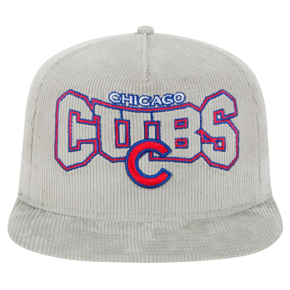 New Era Chicago Cubs Gray Corduroy Golfer Snapback Hat Online
