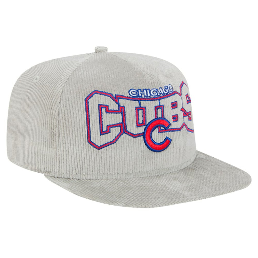 New Era Chicago Cubs Gray Corduroy Golfer Snapback Hat Online
