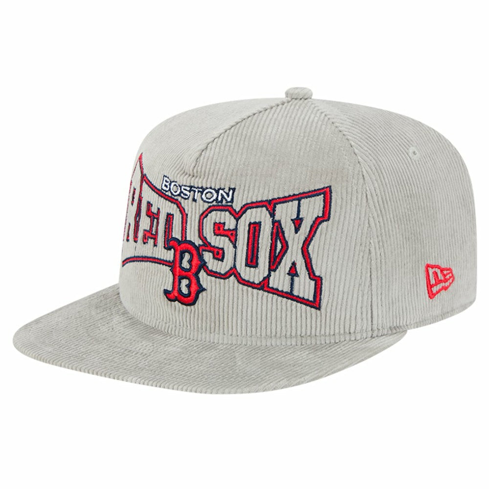 New Era Boston Red Sox Gray Corduroy Golfer Snapback Hat Discount