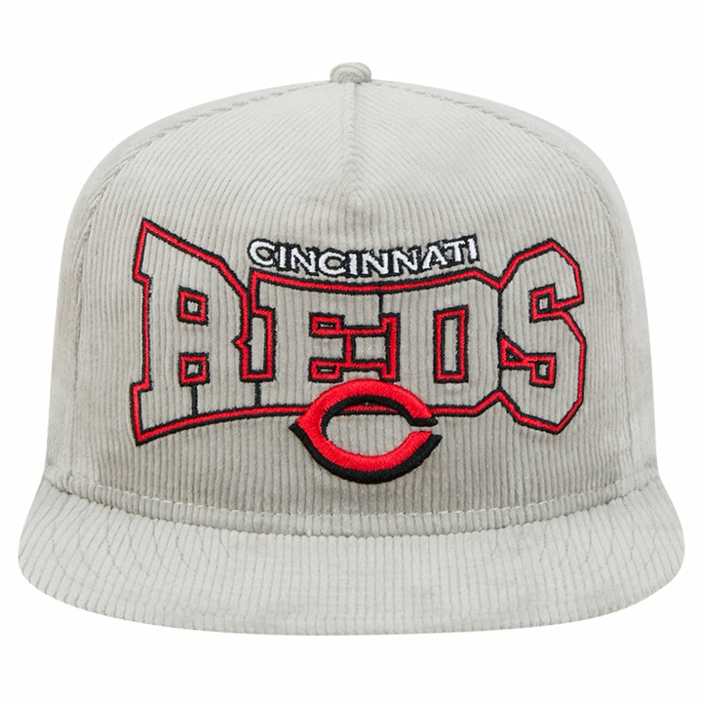 New Era Cincinnati Reds Gray Corduroy Golfer Snapback Hat Online