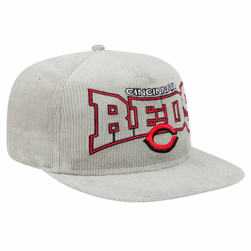 New Era Cincinnati Reds Gray Corduroy Golfer Snapback Hat Online