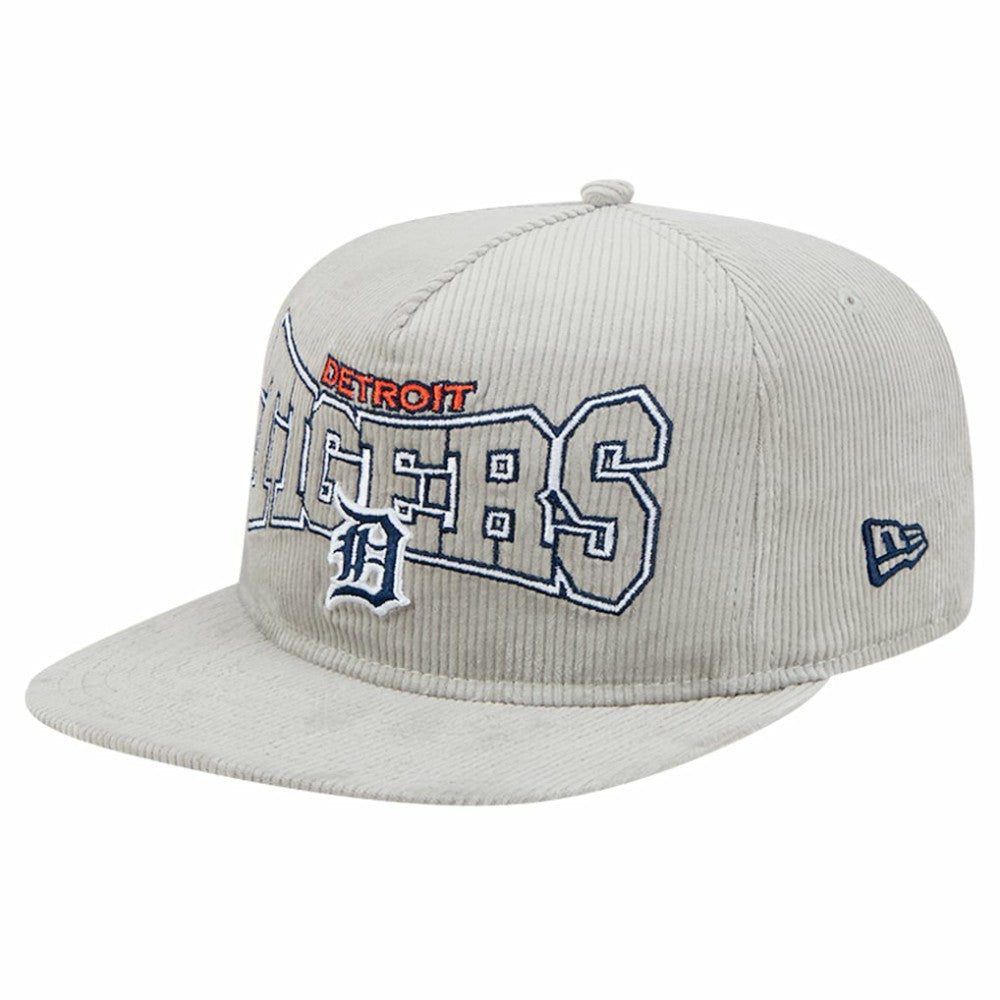 New Era Detroit Tigers Gray Corduroy Golfer Snapback Hat Outlet
