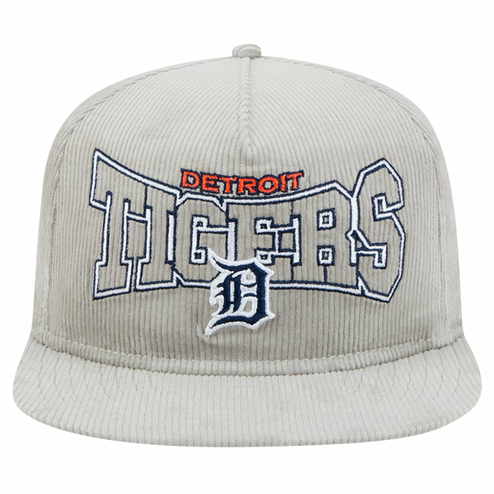 New Era Detroit Tigers Gray Corduroy Golfer Snapback Hat Outlet