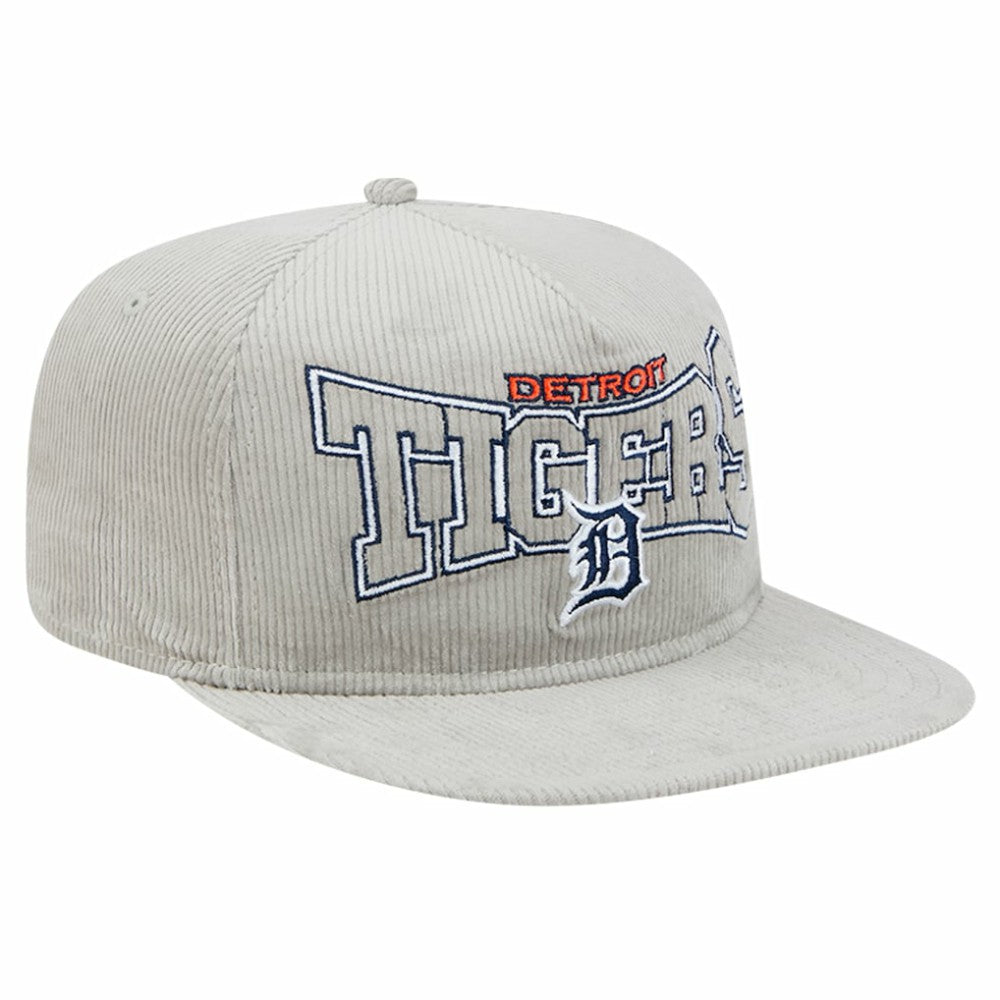 New Era Detroit Tigers Gray Corduroy Golfer Snapback Hat Outlet