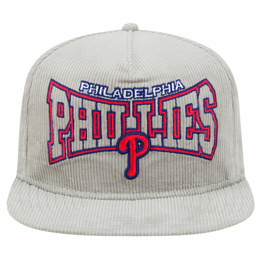 New Era Philadelphia Phillies Gray Corduroy Golfer Snapback Hat Sale