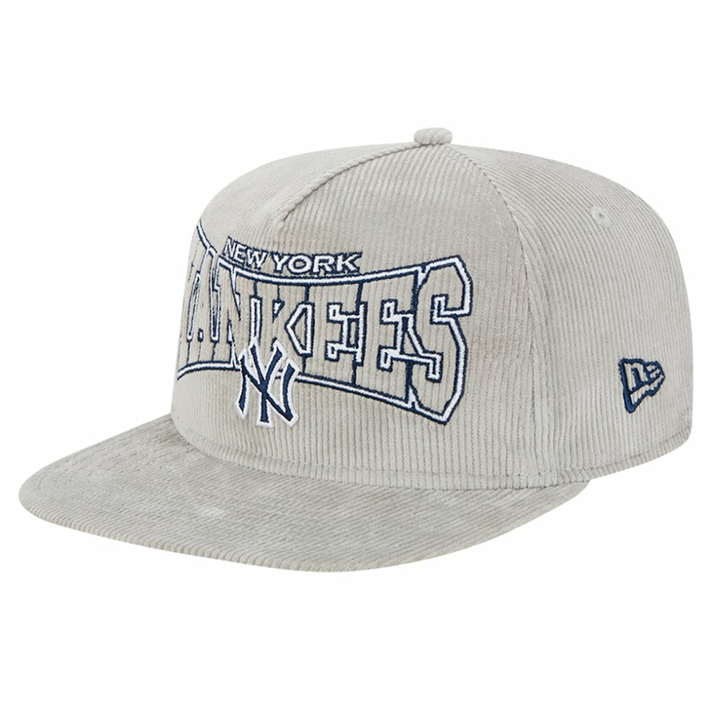 New Era New York Yankees Gray Corduroy Golfer Snapback Hat for sale