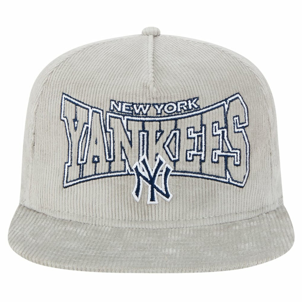 New Era New York Yankees Gray Corduroy Golfer Snapback Hat for sale
