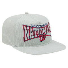 New Era Washington Nationals Gray Corduroy Golfer Snapback Hat Outlet