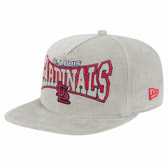 New Era St. Louis Cardinals Gray Corduroy Golfer Snapback Hat Outlet