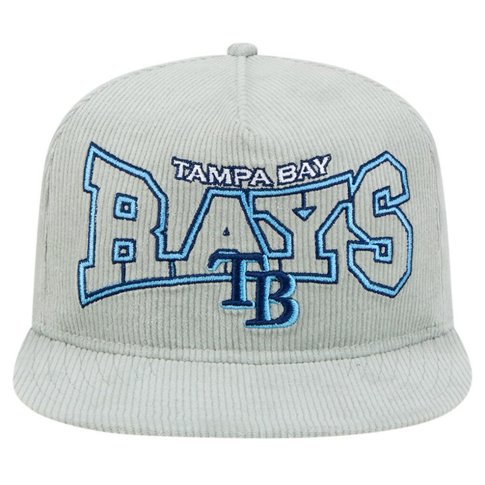 New Era Tampa Bay Rays Gray Corduroy Golfer Snapback Hat for sale