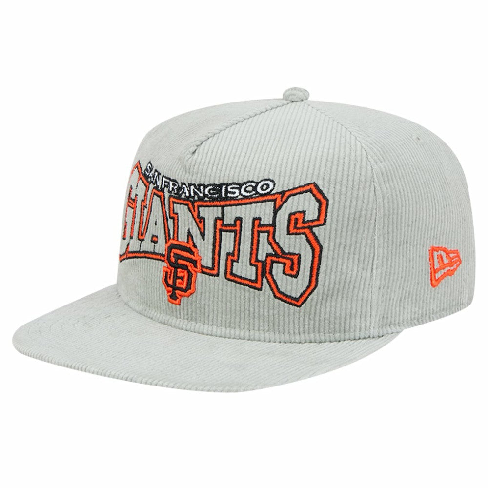 New Era San Francisco Giants Gray Corduroy Golfer Snapback Hat for sale
