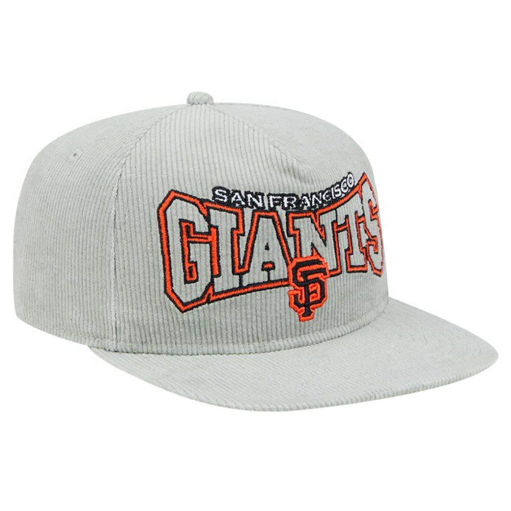 New Era San Francisco Giants Gray Corduroy Golfer Snapback Hat for sale