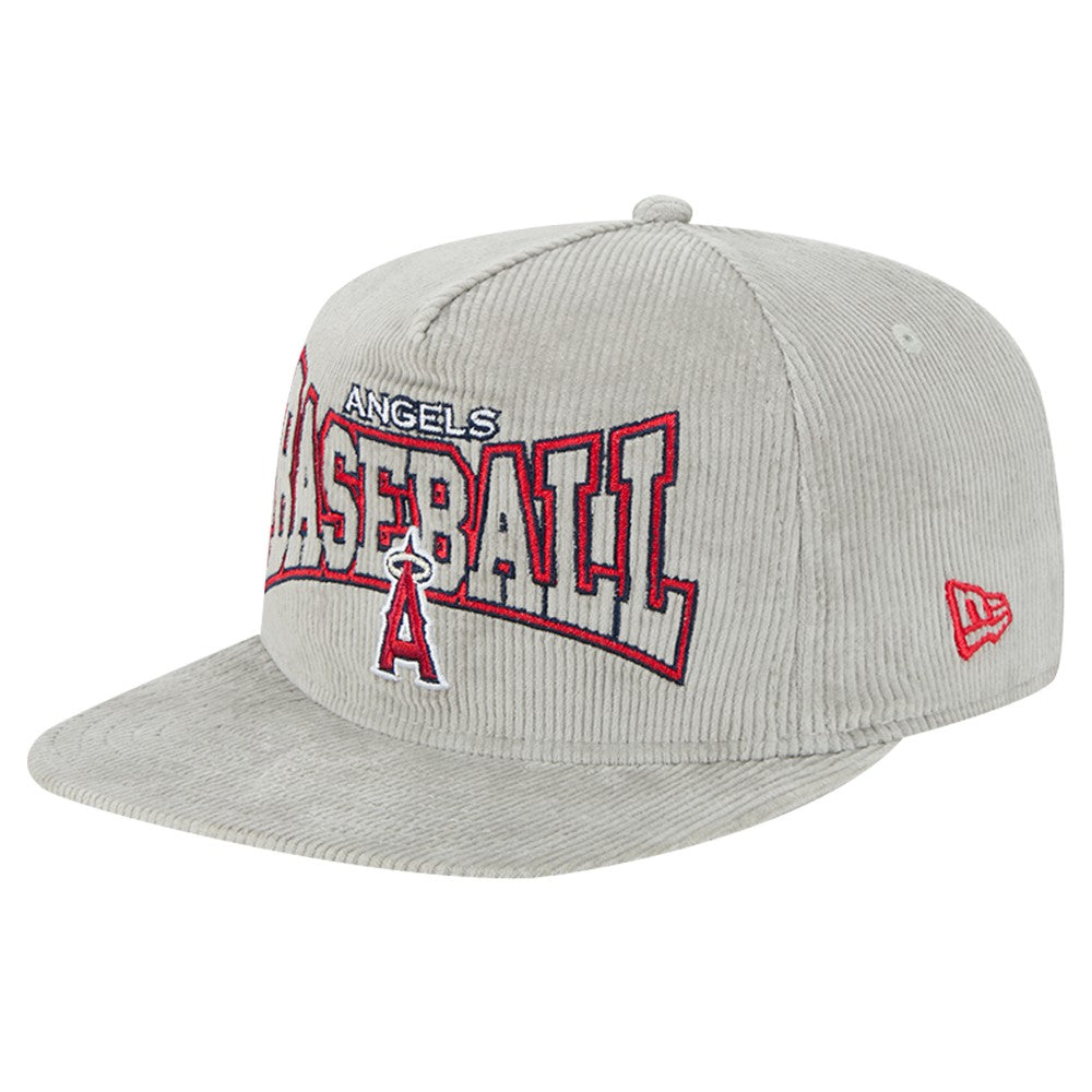 New Era Los Angeles Angels Gray Corduroy Golfer Snapback Hat Outlet