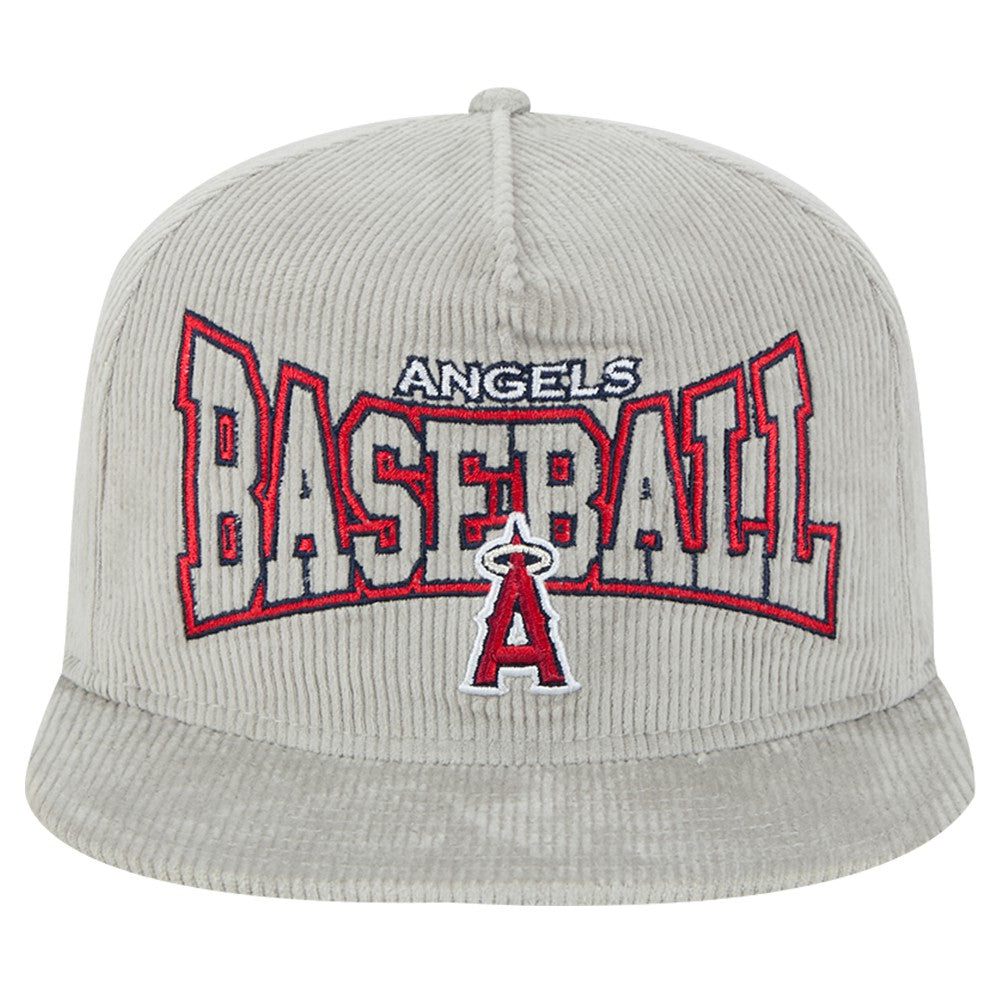 New Era Los Angeles Angels Gray Corduroy Golfer Snapback Hat Outlet