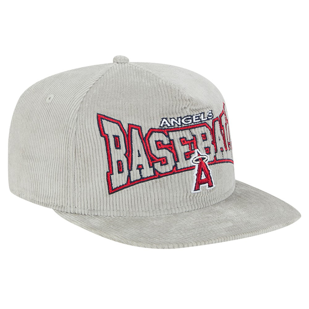 New Era Los Angeles Angels Gray Corduroy Golfer Snapback Hat Outlet