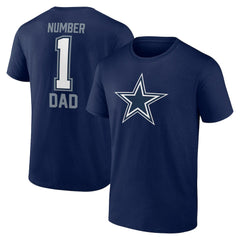 Dallas Cowboys #1 Dad T-Shirt - Navy - Fanatics