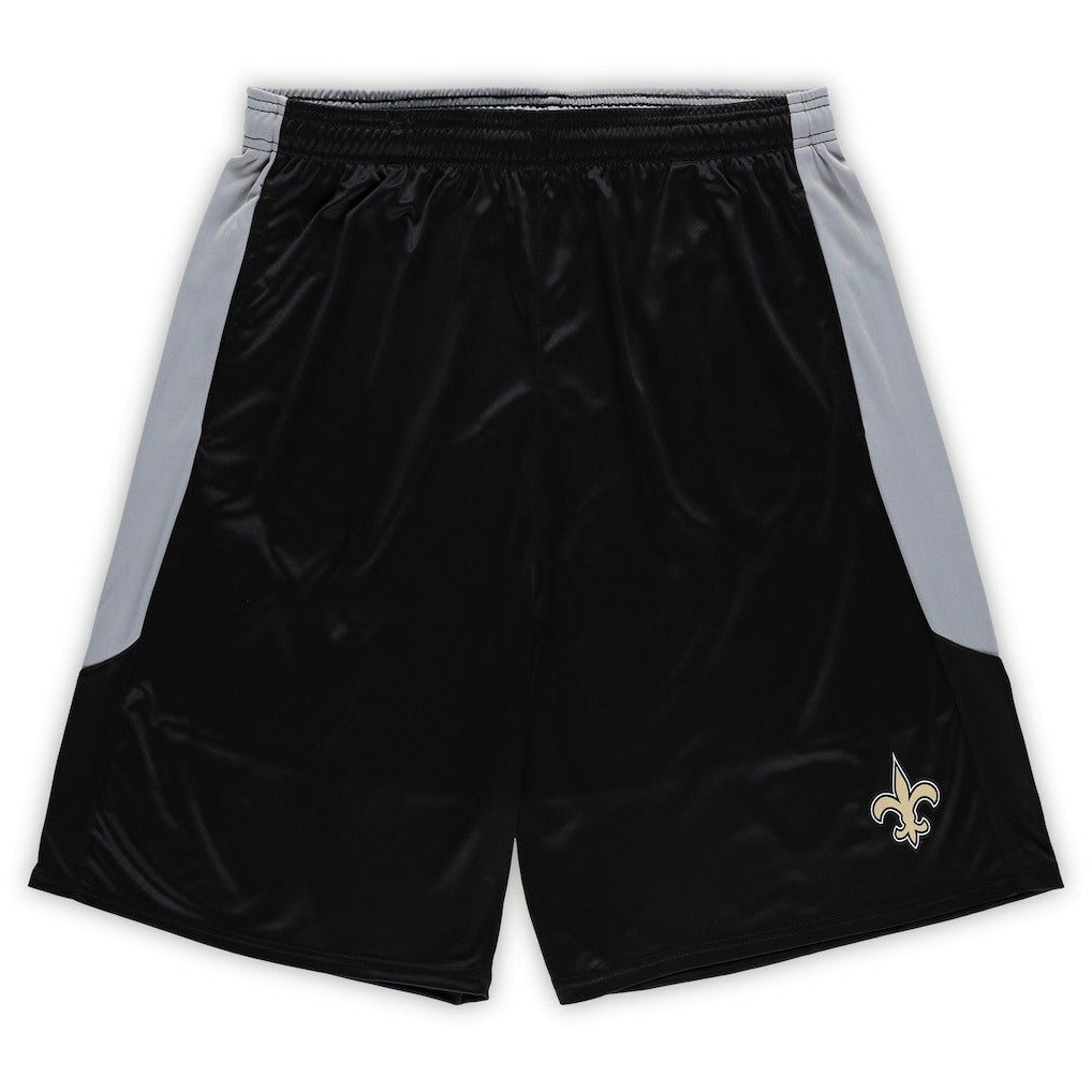New Orleans Saints Big & Tall Team Logo Shorts - Black - Fanatics
