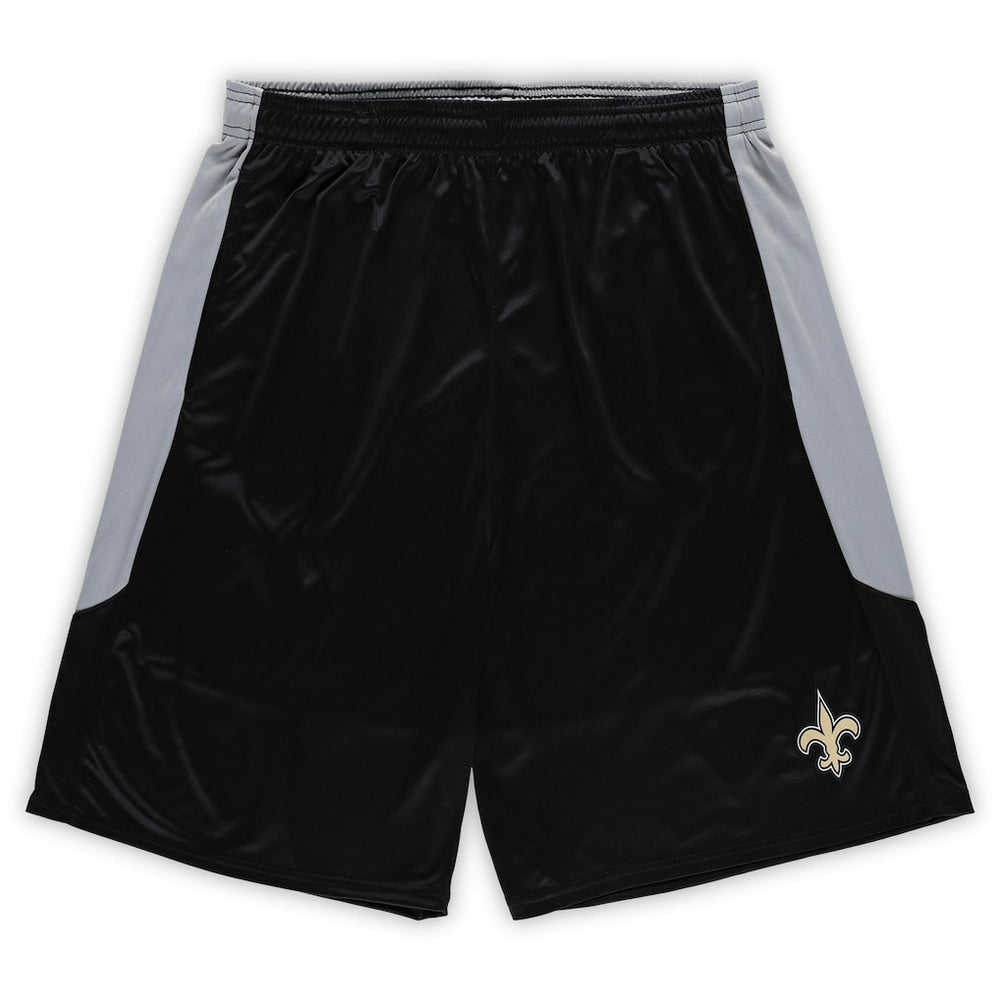 New Orleans Saints Big & Tall Team Logo Shorts - Black - Fanatics
