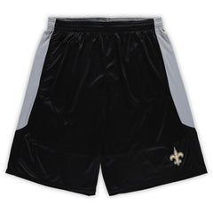 New Orleans Saints Big & Tall Team Logo Shorts - Black - Fanatics