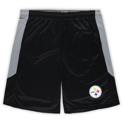 Pittsburgh Steelers Big & Tall Team Logo Shorts - Black - Fanatics