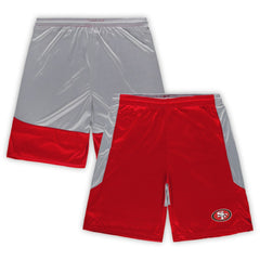 San Francisco 49ers Big & Tall Team Logo Shorts - Scarlet - Fanatics