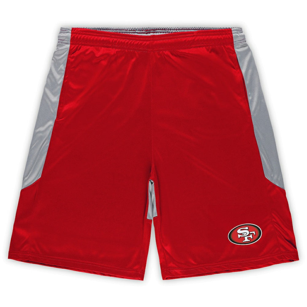 San Francisco 49ers Big & Tall Team Logo Shorts - Scarlet - Fanatics