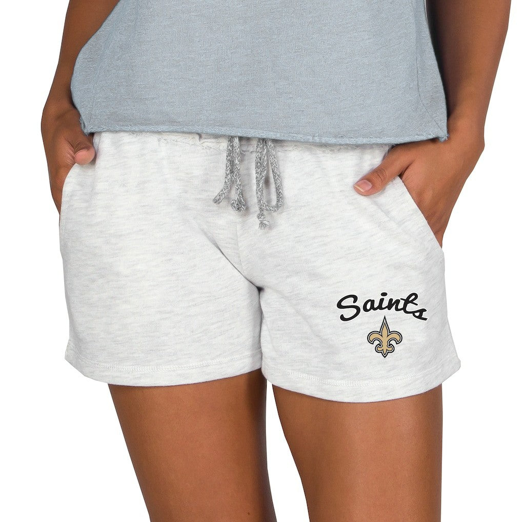 New Orleans Saints Concepts Sport Women's Mainstream Terry Lounge Shorts - Oatmeal - NFL