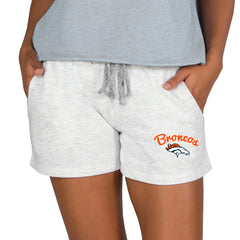 Denver Broncos Concepts Sport Women's Mainstream Terry Lounge Shorts - Oatmeal - NFL