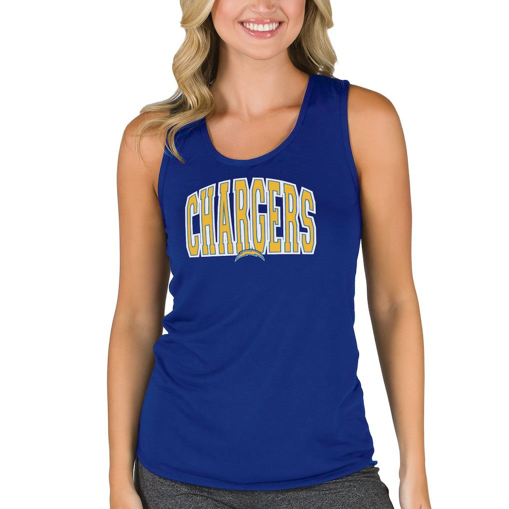Los Angeles Chargers Concepts Sport Women's Marathon Racer Back Tank Top - Royal - NFL