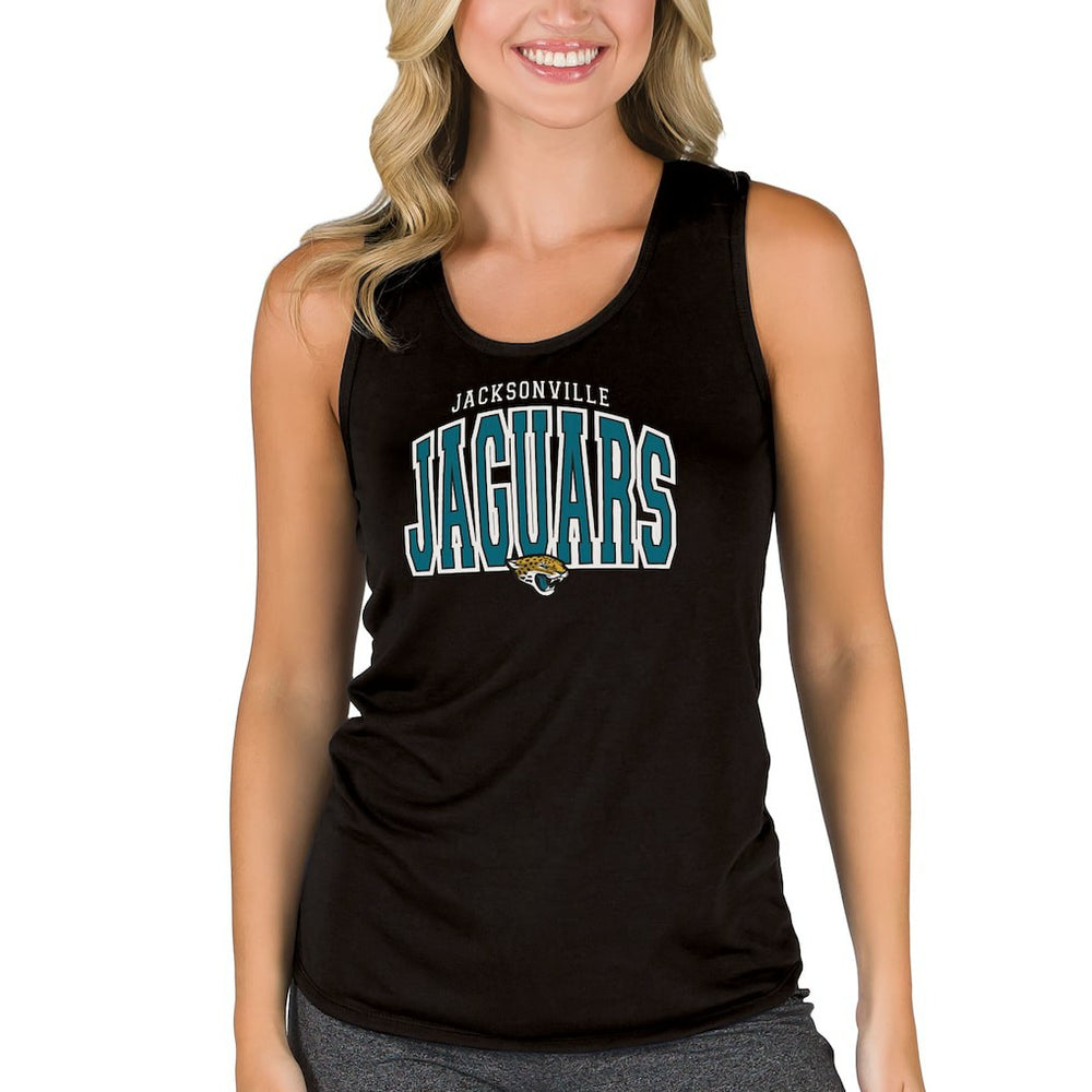 Jacksonville Jaguars Concepts Sport Women's Marathon Racer Back Tank Top - Black - NFL