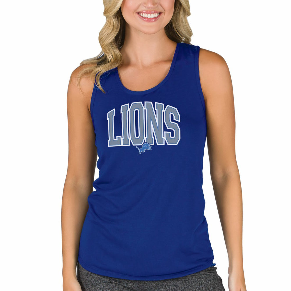 Detroit Lions Concepts Sport Women's Marathon Racer Back Tank Top - Blue - NFL