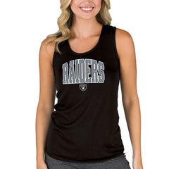 Las Vegas Raiders Concepts Sport Women's Marathon Racer Back Tank Top - Black - NFL