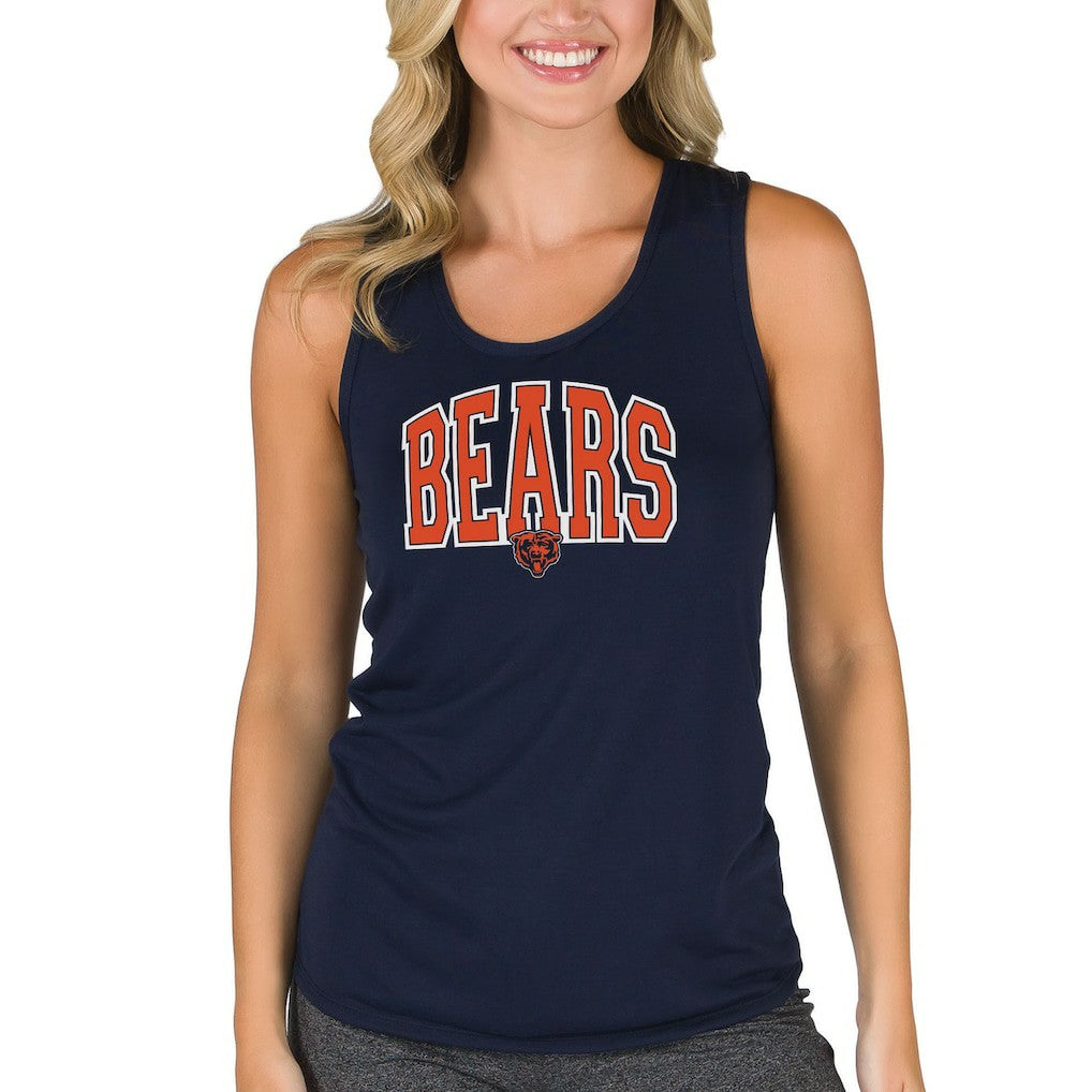Chicago Bears Concepts Sport Women's Marathon Racer Back Tank Top - Navy - NFL