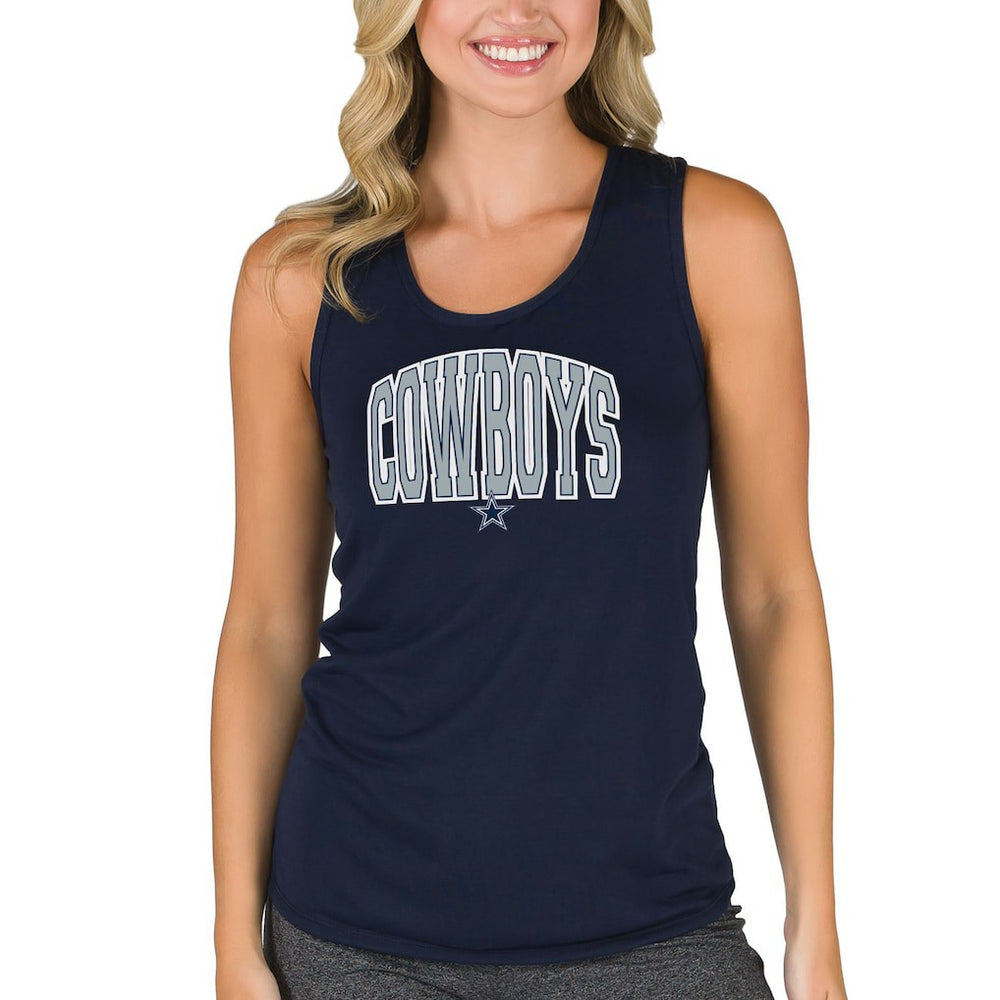 Dallas Cowboys Concepts Sport Women's Marathon Racer Back Tank Top - Navy - NFL