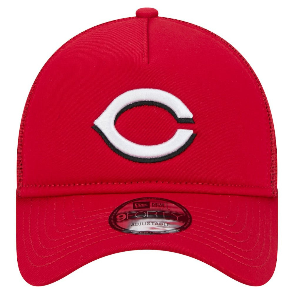 Cincinnati Reds New Era 9FORTY A-Frame Trucker Adjustable Hat Online