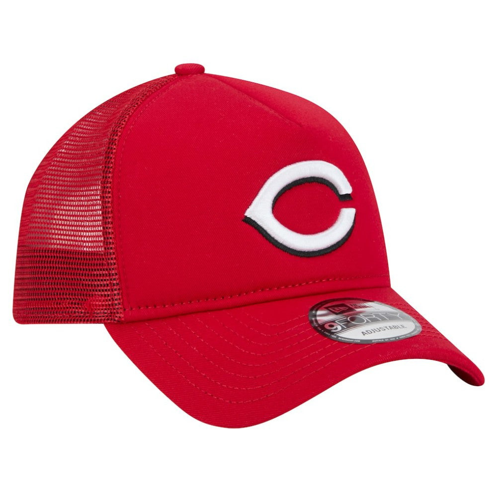 Cincinnati Reds New Era 9FORTY A-Frame Trucker Adjustable Hat Online