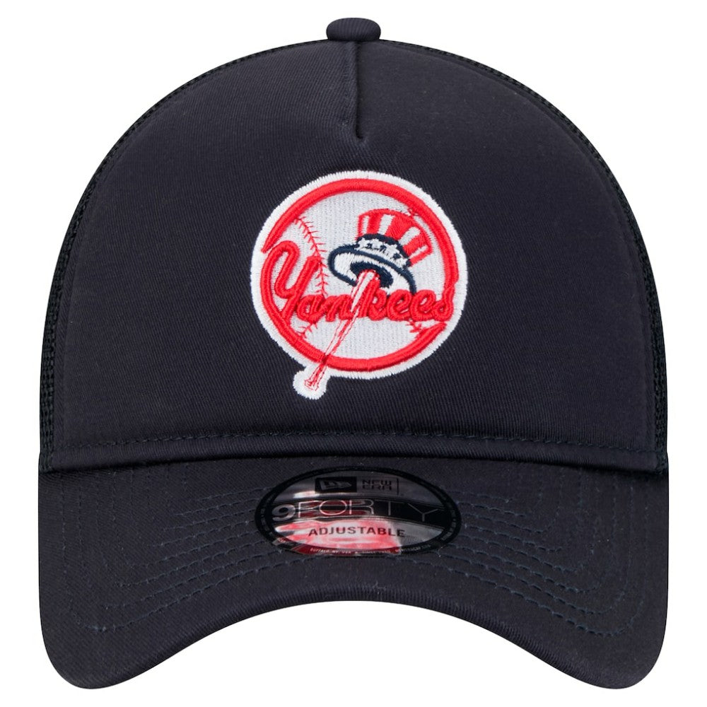 New York Yankees New Era 9FORTY A-Frame Trucker Adjustable Hat Outlet