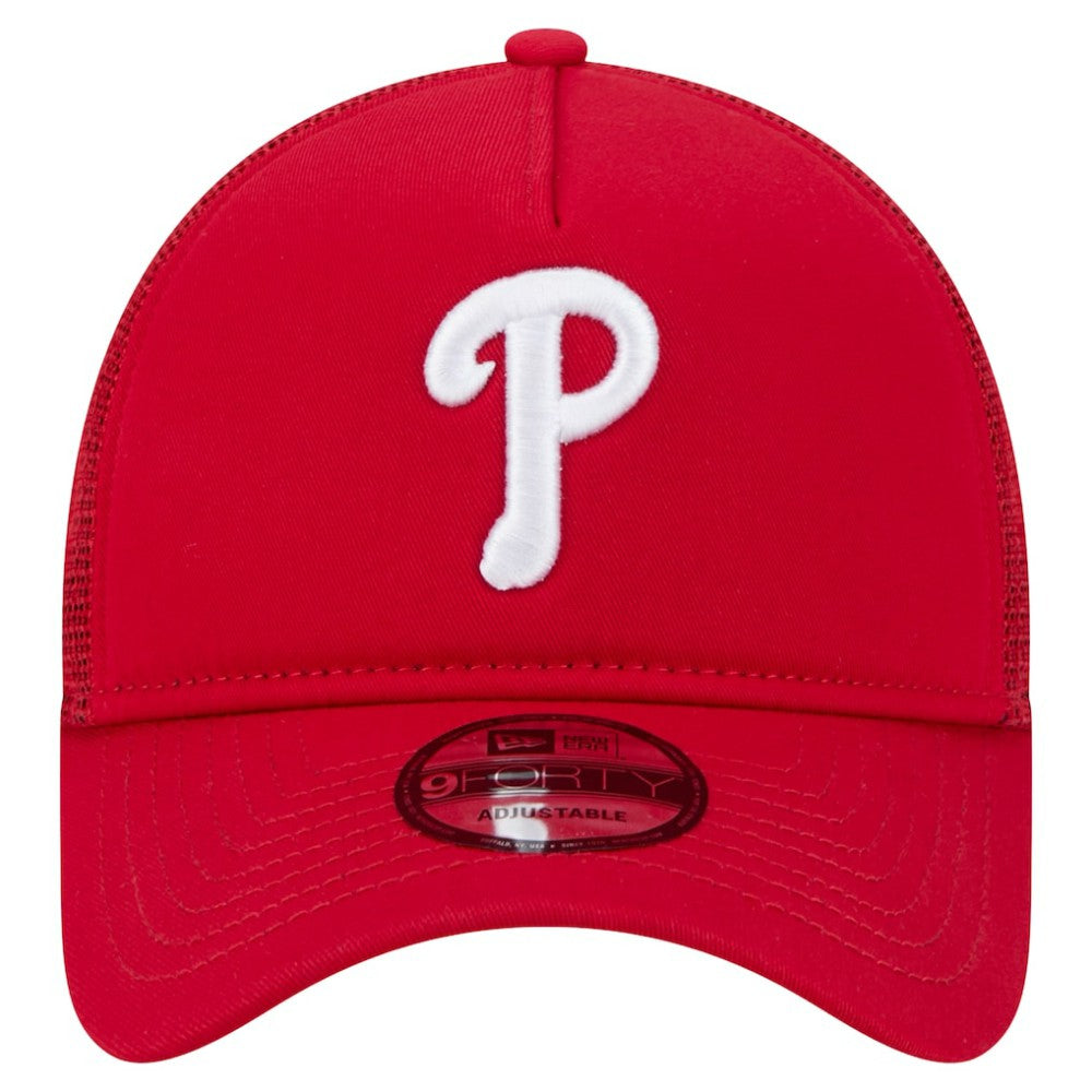 Philadelphia Phillies New Era 9FORTY A-Frame Trucker Adjustable Hat Discount