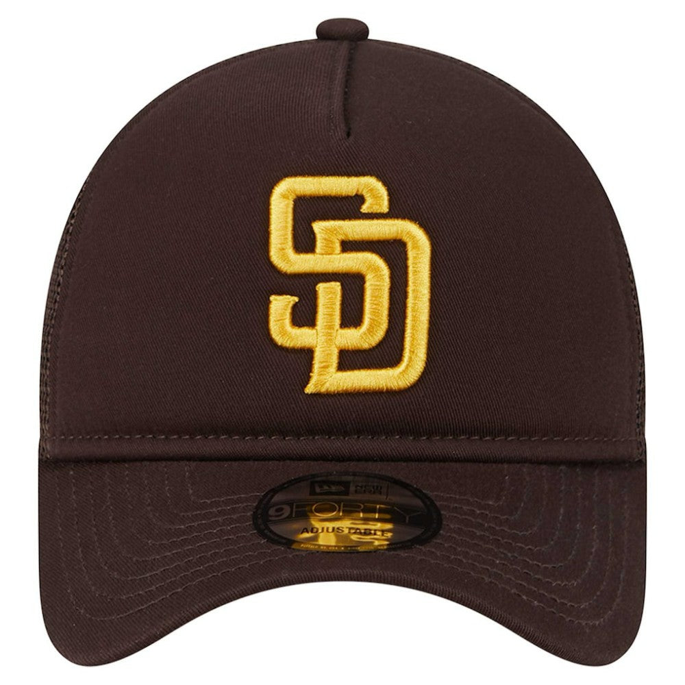 San Diego Padres New Era 9FORTY A-Frame Trucker Adjustable Hat Sale
