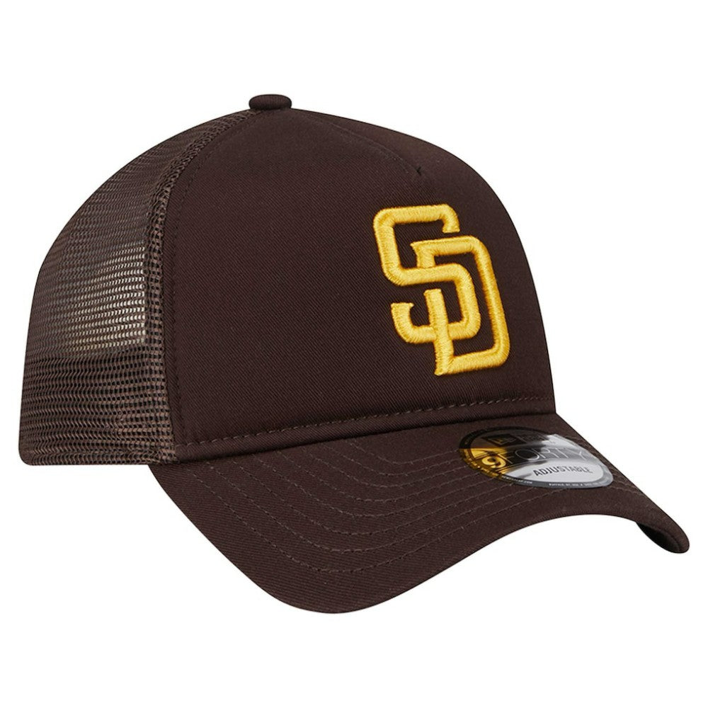 San Diego Padres New Era 9FORTY A-Frame Trucker Adjustable Hat Sale