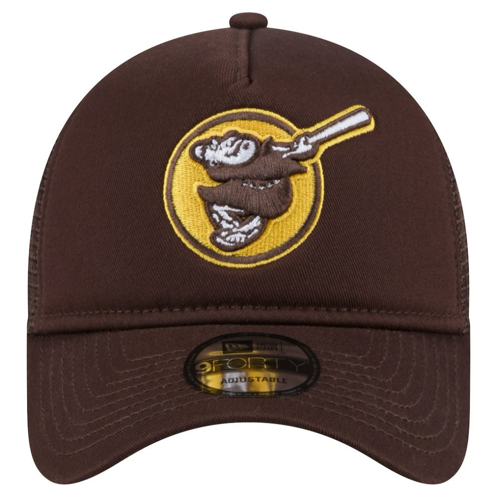San Diego Padres New Era 9FORTY A-Frame Trucker Adjustable Hat Sale