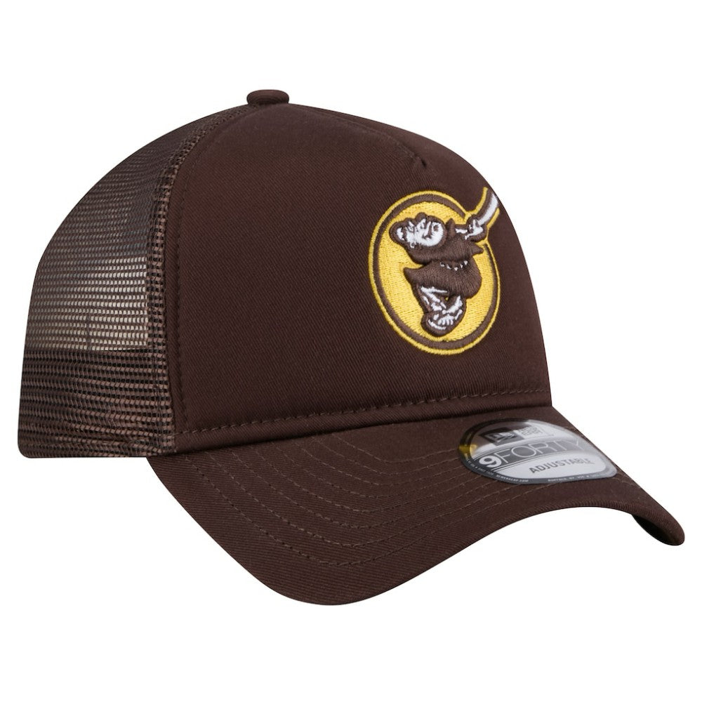 San Diego Padres New Era 9FORTY A-Frame Trucker Adjustable Hat Sale