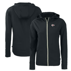 Kansas City Chiefs Cutter & Buck Women's Primary Mark Daybreak Eco Recycled Full-Zip Hoodie - Black - NFL