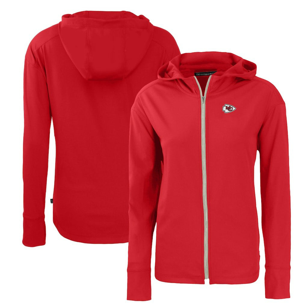 Kansas City Chiefs Cutter & Buck Women's Primary Mark Daybreak Eco Recycled Full-Zip Hoodie - Red - NFL